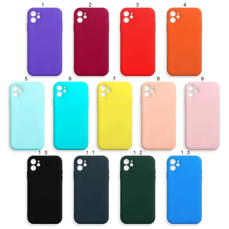 Чехол iPh 12 Silicone WS (без лого, в прозрачном пакете)