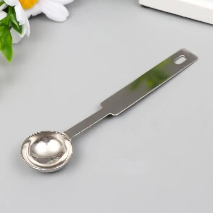 Ложка для плавления сургуча и воска, металл, 11 г, 11.5×2.6 см Ложка для плавления сургуча и воска, металл, 11 г, 11.5×2.6 см