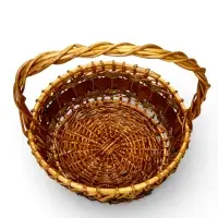 Корзина плетёная для хранения София, ива, круглая, бежевая, набор 3 шт.