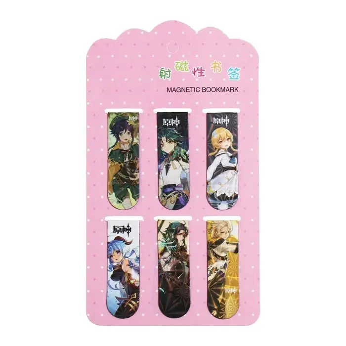 Набор магнитных закладок для книг Calligrata 6 штук, Набор магнитных закладок для книг Calligrata 6 штук, "Аниме", МИКC