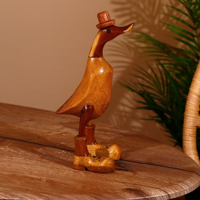 Сувенир Сувенир "Утка в шляпке " дерево 27 см