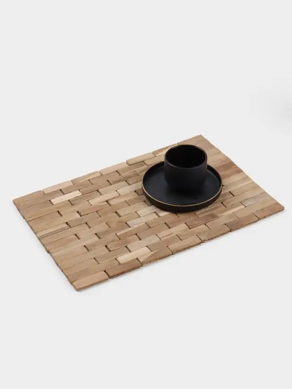 Коврик из тикового дерева, 40&times;30&times;0.7 см