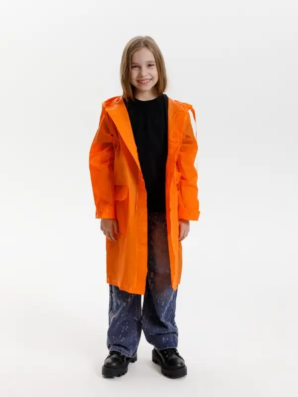 Дождевик детский RainDrop Kids, оранжевый, 10 лет (рост 130-140) Дождевик детский RainDrop Kids, оранжевый, 10 лет (рост 130-140)
