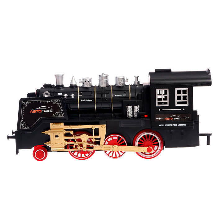 Железная дорога &laquo;Классика&raquo;, свет и звук, с дымом, работает от батареек