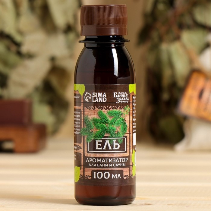 Ароматизатор для бани и ванны «Ель», натуральный, 100 мл, Ароматизатор для бани и ванны «Ель», натуральный, 100 мл, "Банная Забава"