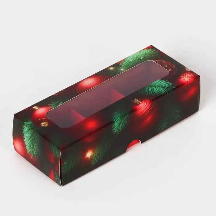 Коробка под 3 конфеты, «Счастливый Новый год», 13×5×3.3 см