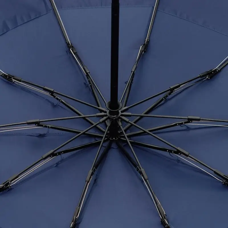 Зонт обратного сложения twoGether с двойным куполом, темно-синий