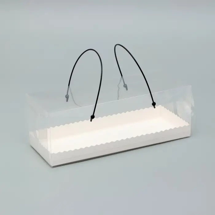 Коробка под рулет с ручками, белая 27.5&times;11&times;10 см