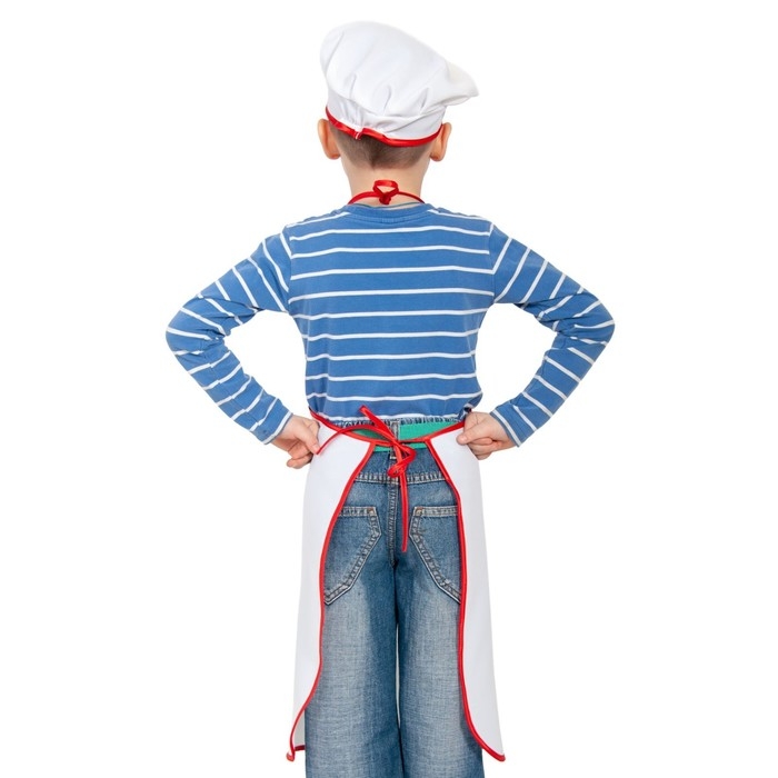 Карнавальный костюм «Поварёнок», текстиль, фартук, колпак, р-р 30-32, рост 116-122 см Карнавальный костюм «Поварёнок», текстиль, фартук, колпак, р-р 30-32, рост 116-122 см