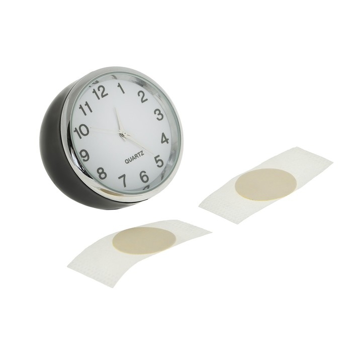 Часы автомобильные, внутрисалонные, d 4.5 см, черные Часы автомобильные, внутрисалонные, d 4.5 см, черные