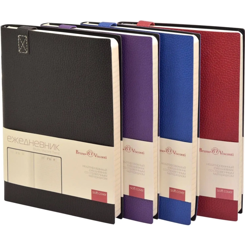 Ежедневник недатированный A5, Trend черный, 136 л. 3-516/01