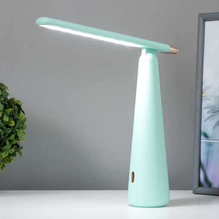 Лампа настольная "Страйк" LED 3 режима 1,5Вт USB зеленый 6,8х6,8х28,5 см RISALUX