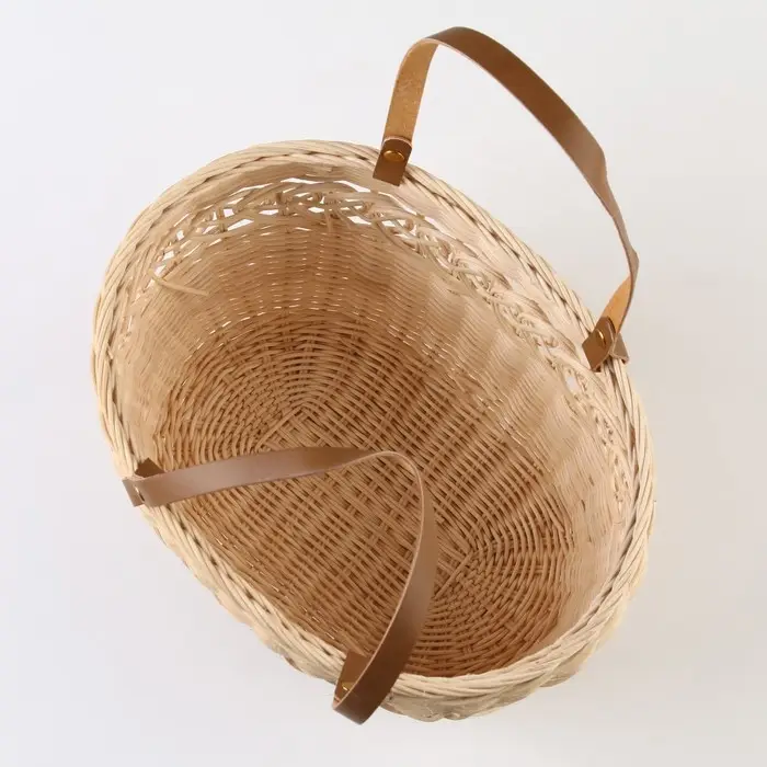 Корзина плетеная, 27 x 19 x 15/31 см, бежевая, ротанг