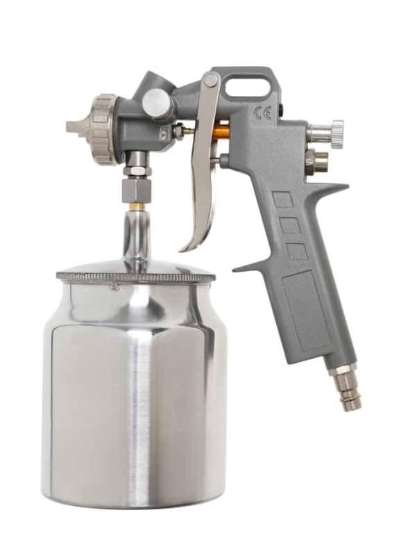 Краскораспылитель пневматический ТУНДРА, до 4 бар, сопло 1.5 мм, нижний бачок 0.75 л Краскораспылитель пневматический ТУНДРА, до 4 бар, сопло 1.5 мм, нижний бачок 0.75 л