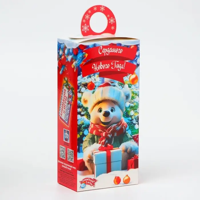Подарочная коробка Новогодняя Сюрприз «Мишутка» с игрой и анимацией 11×6×21 см Подарочная коробка Новогодняя Сюрприз «Мишутка» с игрой и анимацией 11×6×21 см
