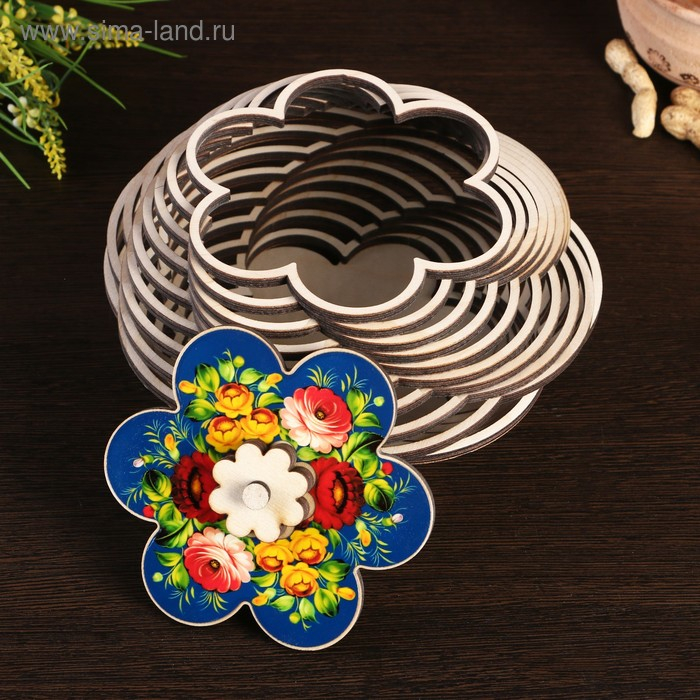Конфетница "Цветы. Вид 4", фигурная, d=19,5 см