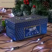 Гирлянда &laquo;Сеть&raquo; 2&times;1.5 м, IP44, УМС, тёмная нить, 192 LED, свечение белое, 220 В