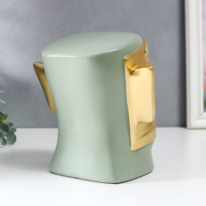 Сувенир полистоун салфетница  Сувенир полистоун салфетница "Абориген с острым носом" зелёно-золотой 19х12х20 см