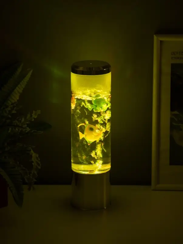 Светильник Светильник "Аквариум с рыбками" LED RGB 4,5Вт USB серебро 8,7х8,7х27 см