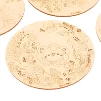 Роспись по дереву &laquo;Русские узоры&raquo;, гжель, 5 шт., заготовки для творчества