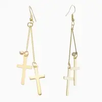 Серьги висячие &laquo;Шелест&raquo;, крестики, цвет МИКС, 8.5 см