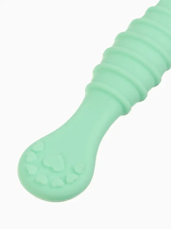 Ложка детская для прикорма, силикон, набор 3 шт., мятный M&B