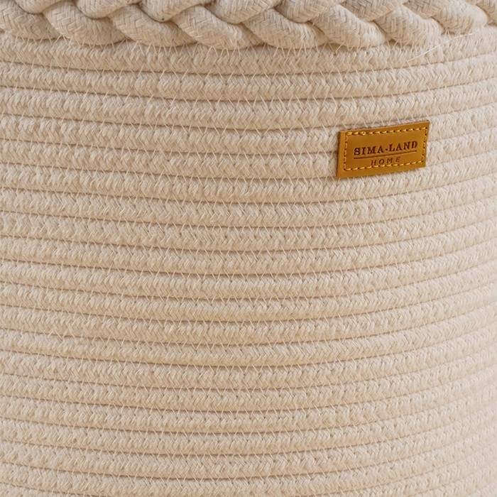 Корзина для белья плетеная круглая SL Home Cotton, хлопок, 35×40 см Корзина для белья плетеная круглая SL Home Cotton, хлопок, 35×40 см