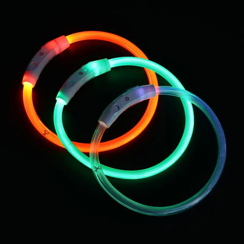 VETTA&nbsp;Ошейник&nbsp;светящийся&nbsp;с&nbsp;USB&nbsp;зарядкой,&nbsp;поливинилхлорид,&nbsp;ABS&nbsp;пластик,&nbsp;52,5 см