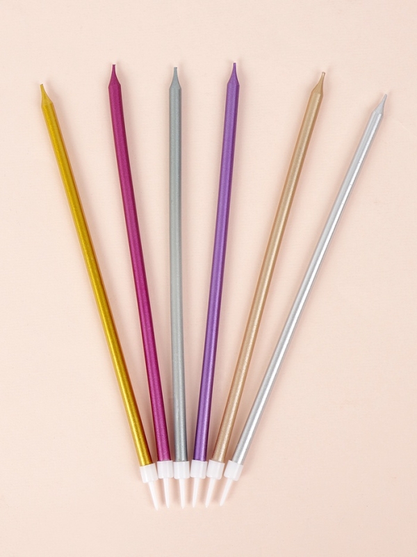 Свечи в торт Свечи в торт "Высокий Ройс", 6 шт, разноцветные