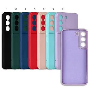 Чехол для Samsung S22 цветной силикон