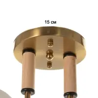 Люстра &laquo;Донна&raquo; 2&times;40 Вт Е27 черный/латунь 37&times;15&times;25 см