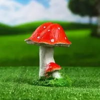 Садовая фигура "Грибы Мухоморы" 17см