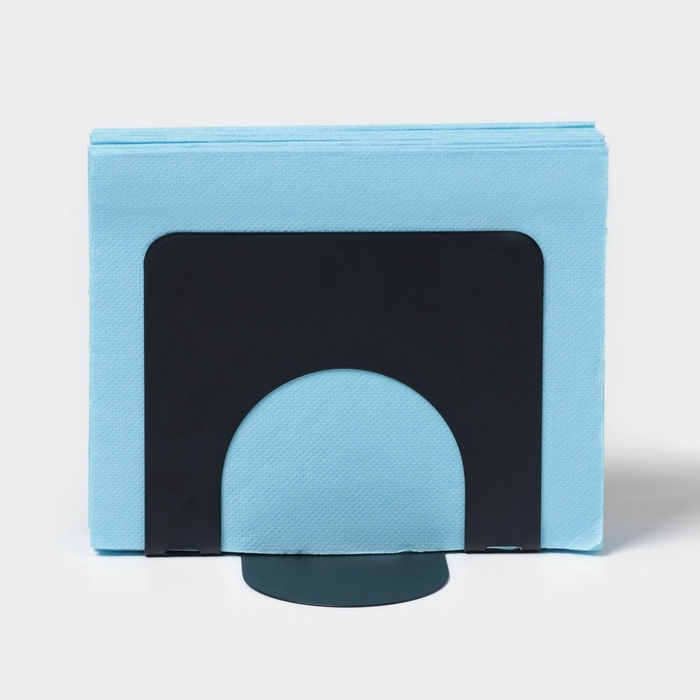 Салфетница Доляна «Трансформер», 10×12 см, чёрная Салфетница Доляна «Трансформер», 10×12 см, чёрная