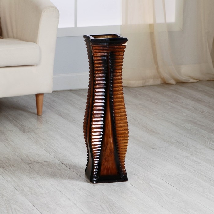 Ваза керамика напольная Ваза керамика напольная "Линнет" прямой, 15х60 см d-11 см, коричневый