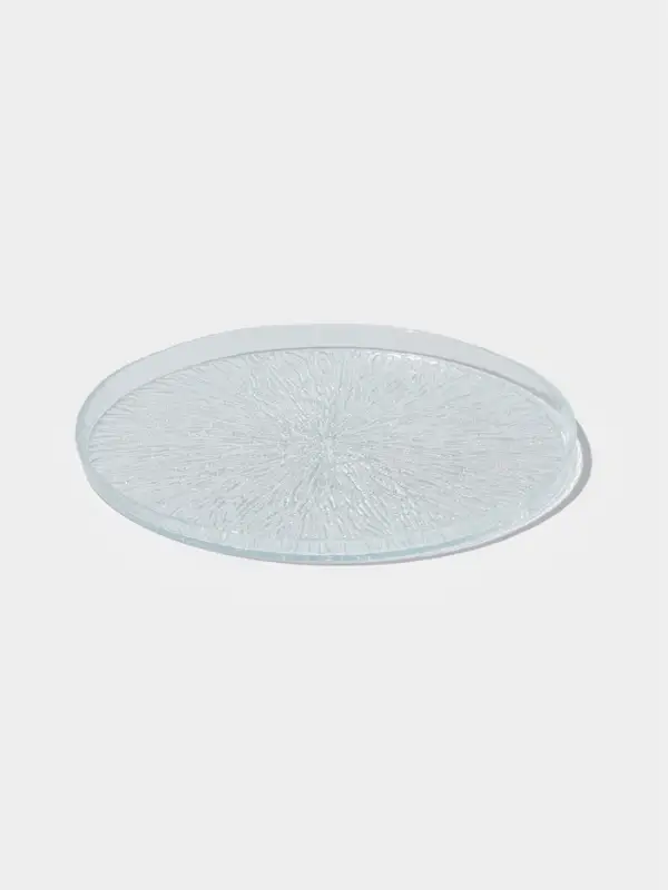 Тарелка Magistro Waterfall, d=32 см, стекло, прозрачная