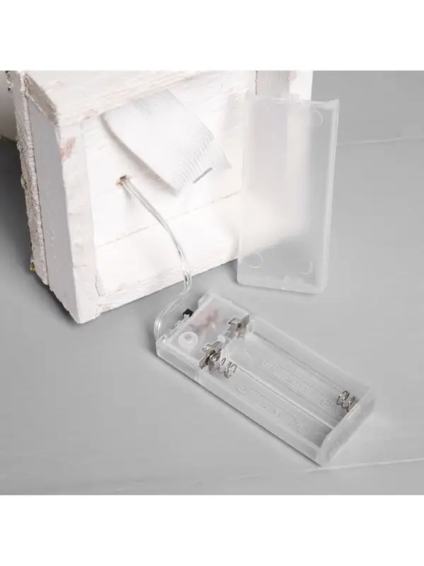 Фигура деревянная &laquo;Ёлочка&raquo;, 30&times;10&times;10 см, 35 LED, от батареек AAx2, свечение тёплое белое