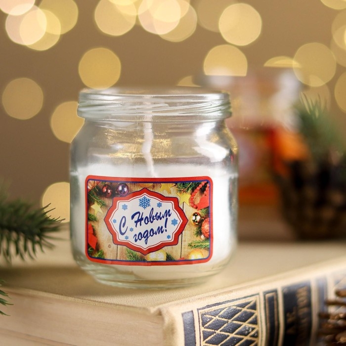 Ароматическая свеча в банке  Ароматическая свеча в банке "Зимний лес", 6,4х6 см