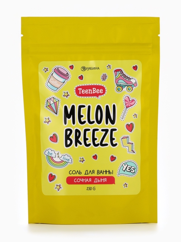 TEEN BEE Соль для тела в пакете 250 гр, аромат дыня TEEN BEE Соль для тела в пакете 250 гр, аромат дыня