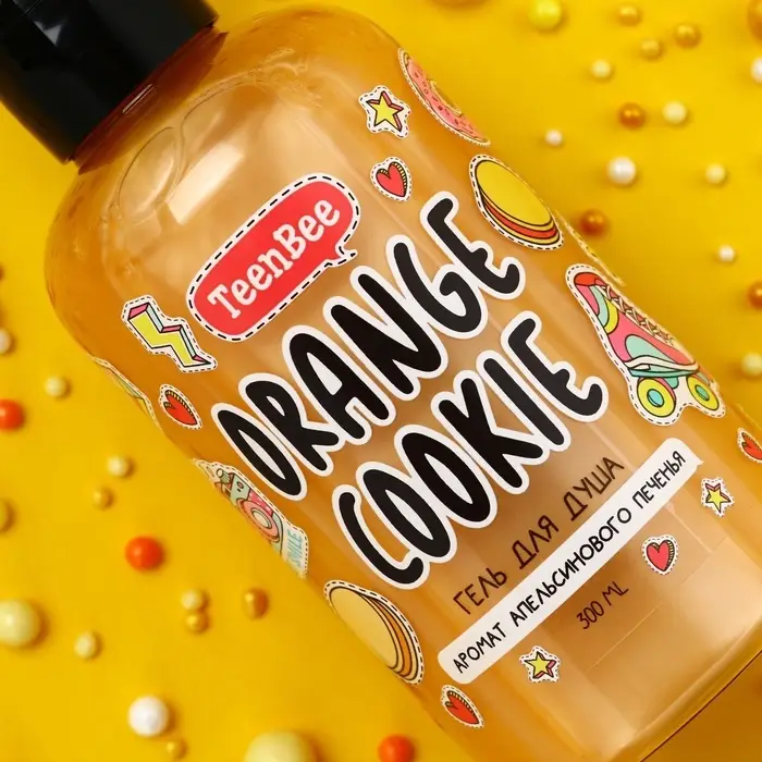 Гель для душа женский, 300 мл, аромат апельсинового печенья, TeenBee