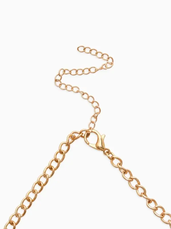 Колье на цепочке &laquo;Вишня&raquo;, красное в золоте