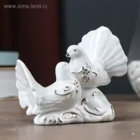 Сувенир керамика под фарфор 2 голубка 12,5*9*6 см, стразы