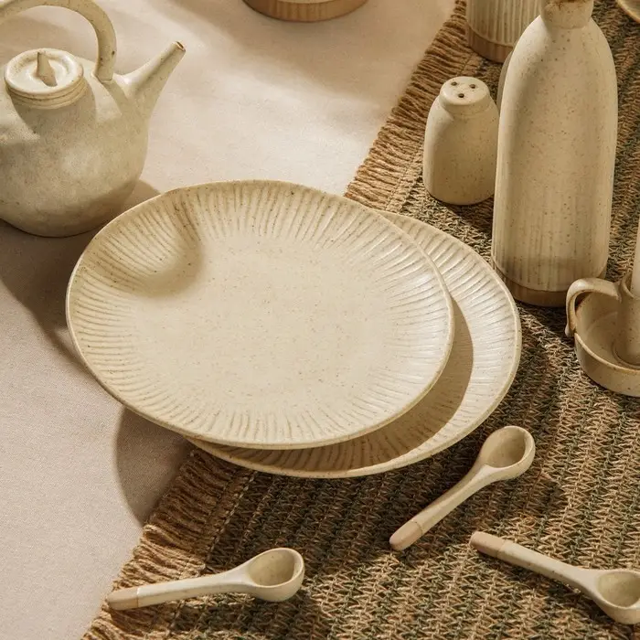 Тарелки SL Home &laquo;Виенто&raquo;, d=23 см, набор 2 шт., керамика, бежевые