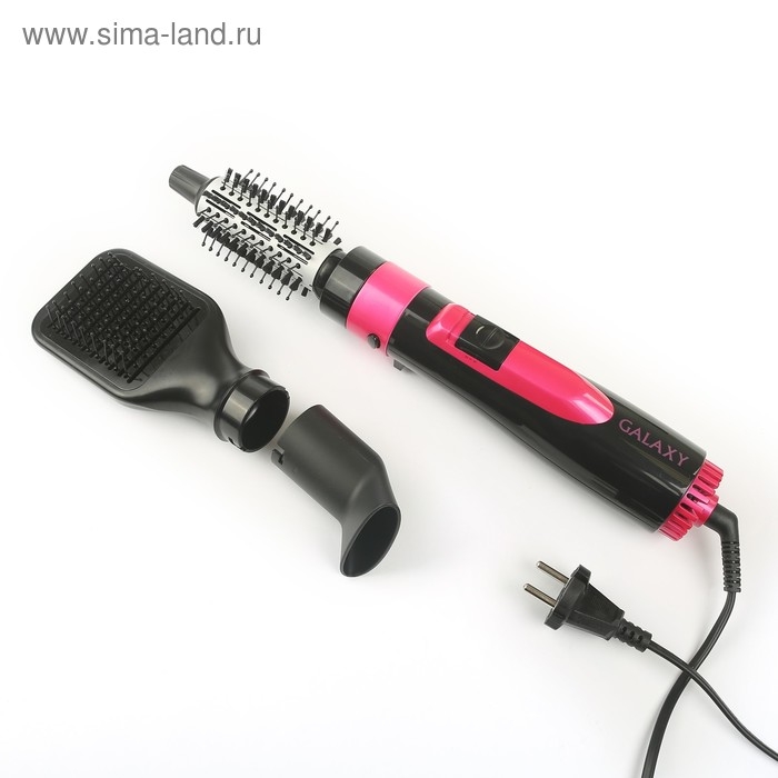 Фен-расческа Galaxy GL 4406, 1200 Вт, 2 скорости, 3 насадки, защитная сетка Фен-расческа Galaxy GL 4406, 1200 Вт, 2 скорости, 3 насадки, защитная сетка