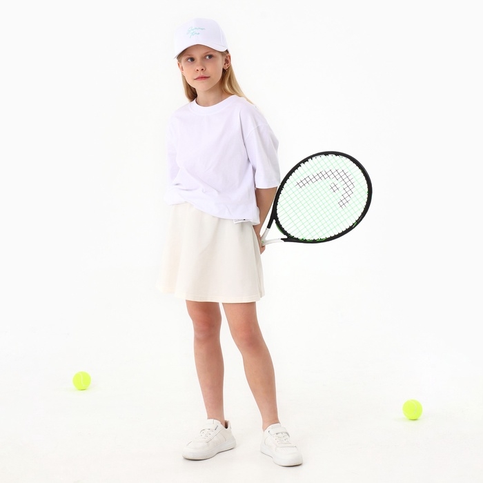 Кепка детская для девочки Summer time, цвет белый, р-р 52-54, 5-7 лет