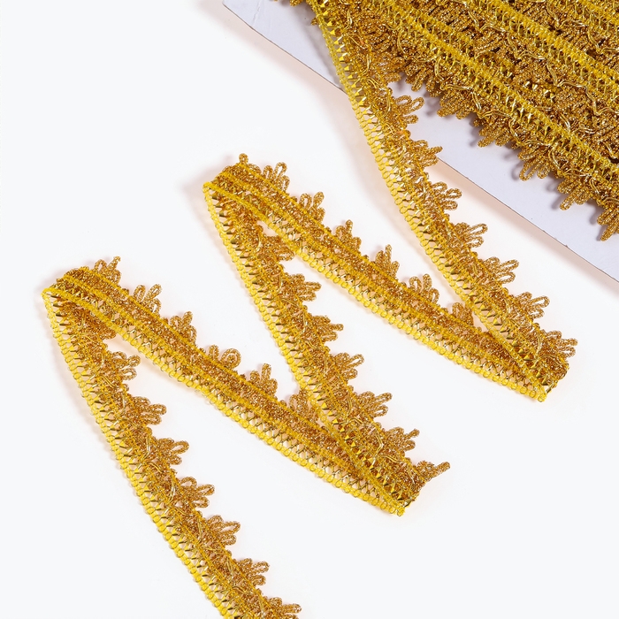 Тесьма золотая 3 см, в рулоне 10 метров Тесьма золотая 3 см, в рулоне 10 метров