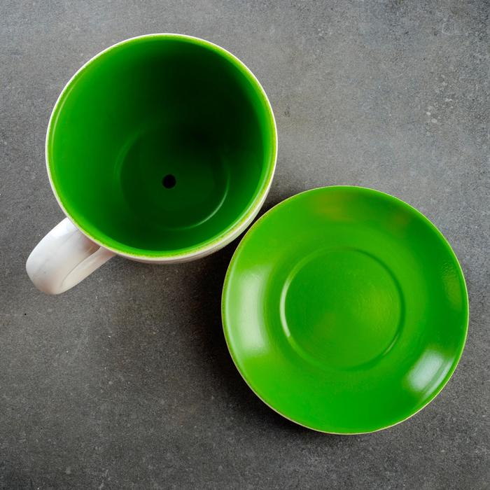 Горшок в форме чашки Горшок в форме чашки "Блум" цветы, 19х24х12см