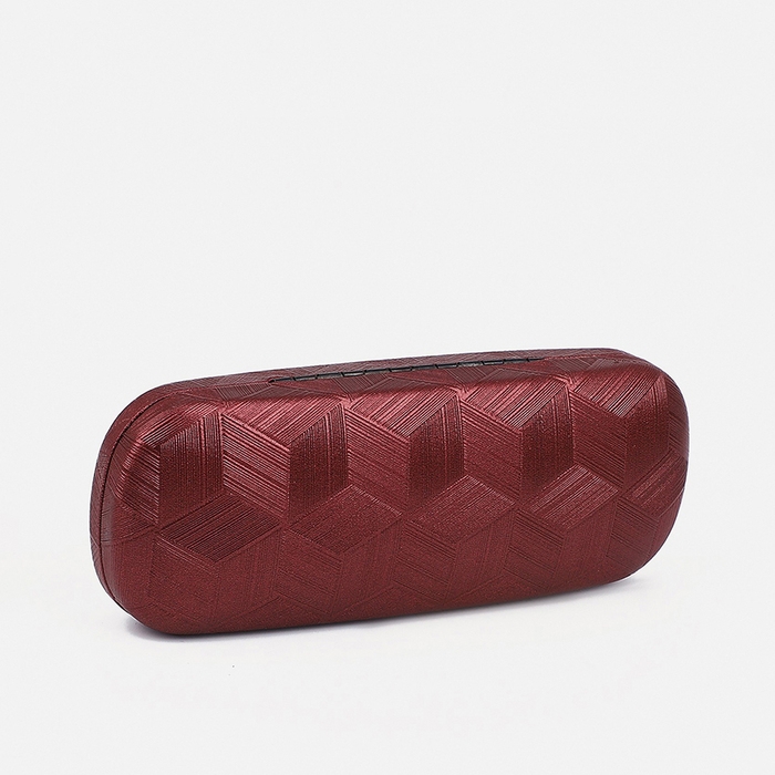 Футляр для очков на хлопушке, длина 16 см, цвет бордовый Футляр для очков на хлопушке, длина 16 см, цвет бордовый