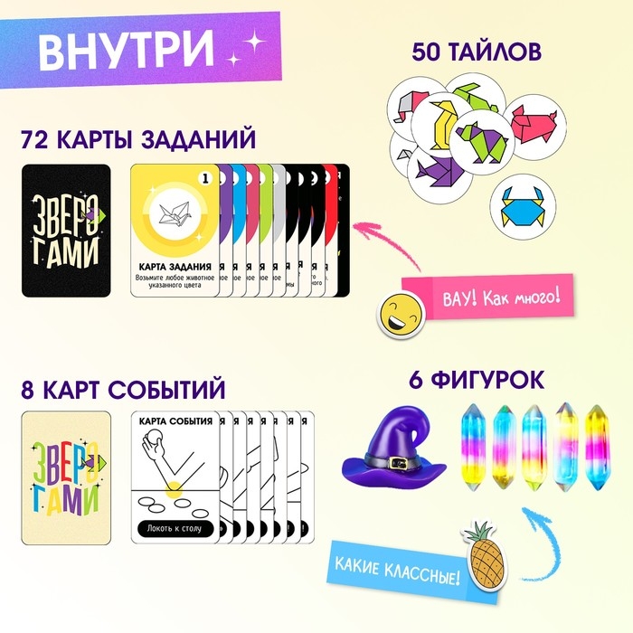 Настольная игра «Зверогами», 2-6 игроков, 7+ Настольная игра «Зверогами», 2-6 игроков, 7+