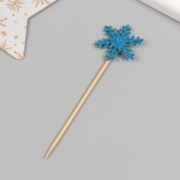 Топпер для творчества Топпер для творчества "Голубая снежинка", 11 см (набор 10 шт)