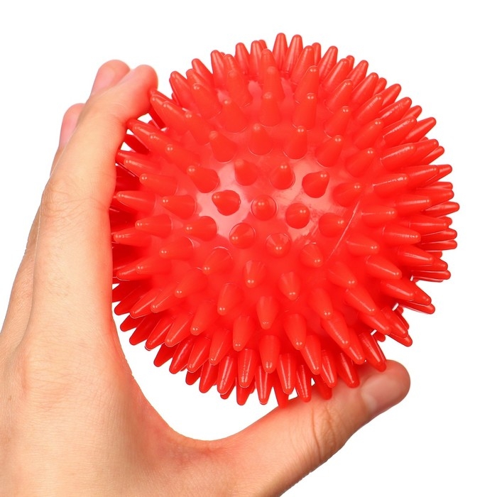 Мяч массажный ø9 см, цвет красный, Крошка Я Мяч массажный ø9 см, цвет красный, Крошка Я